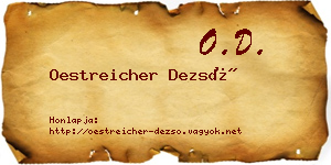 Oestreicher Dezső névjegykártya